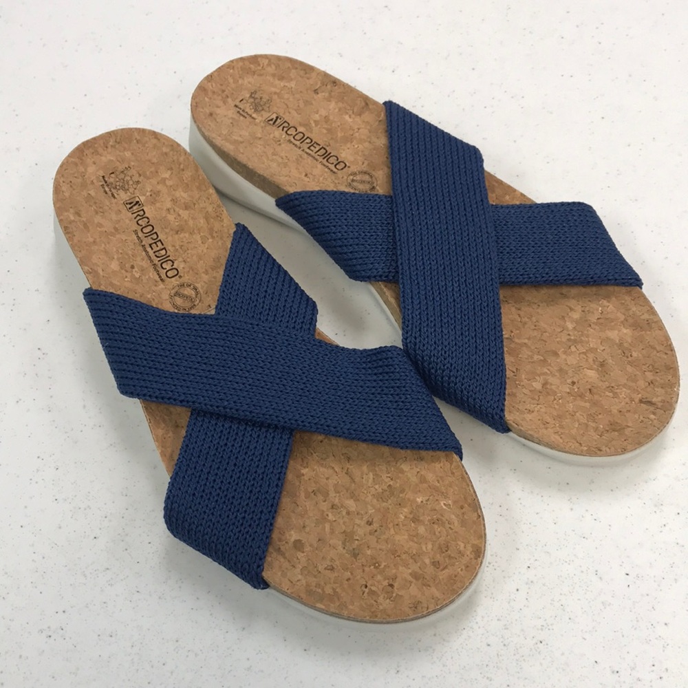 Women’s Arcopedico Pantanal Knit Crisscross Slide Sandals